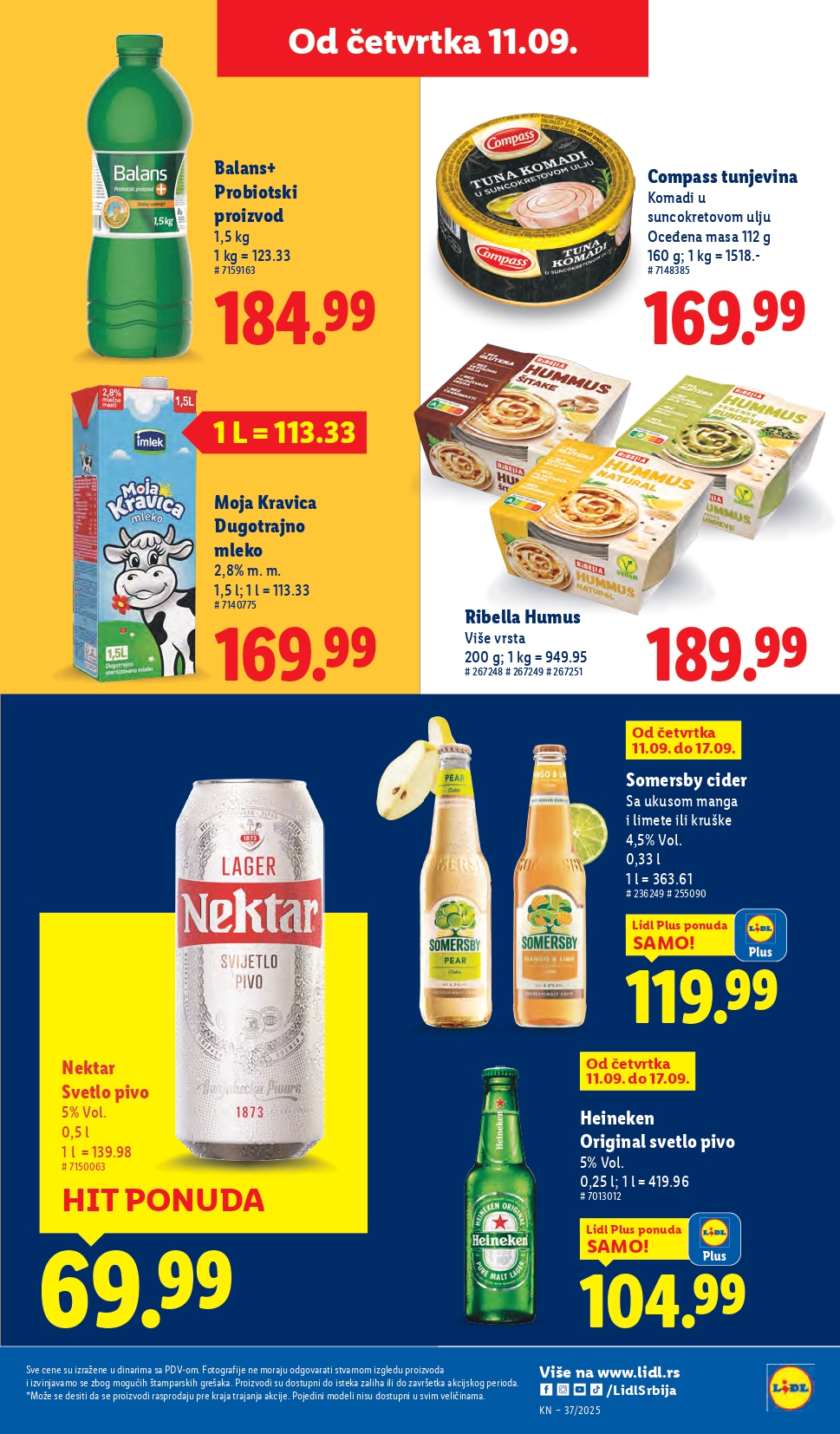 Lidl katalog PREHRANA 11-17.9.2025.