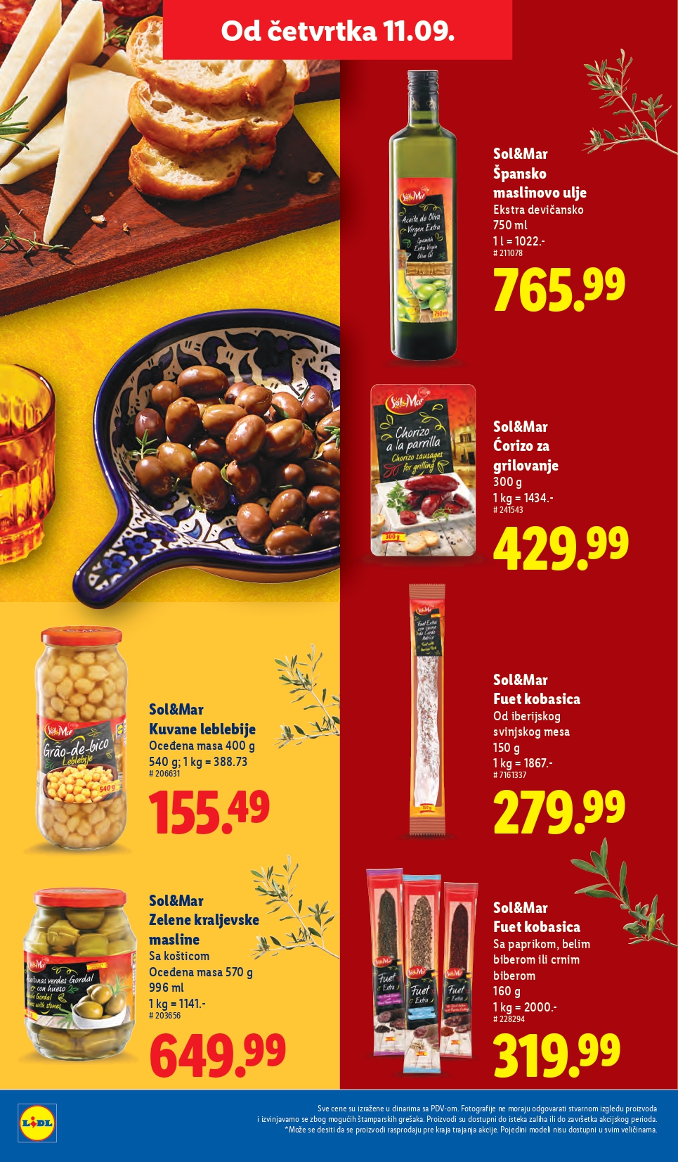 Lidl katalog PREHRANA 11-17.9.2025.