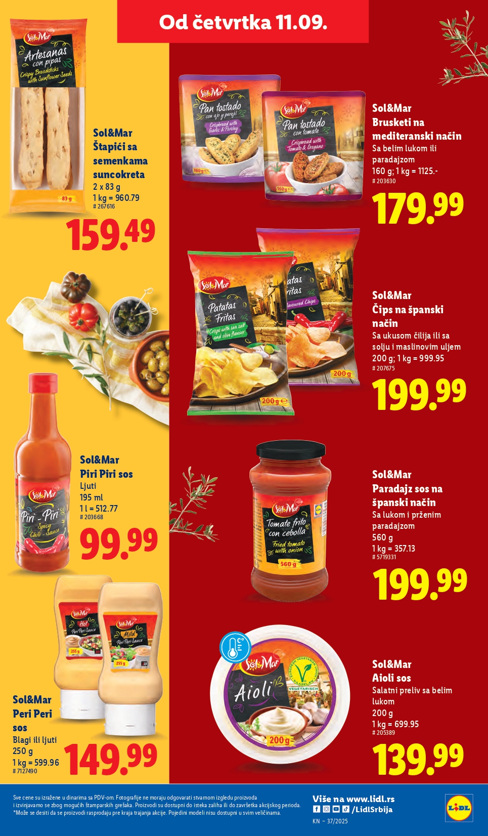 Lidl katalog PREHRANA 11-17.9.2025.