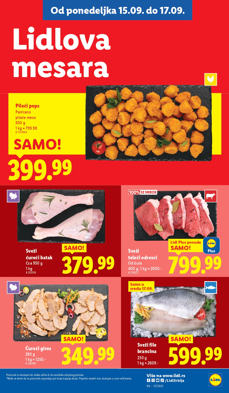 Lidl katalog PREHRANA 11-17.9.2025.