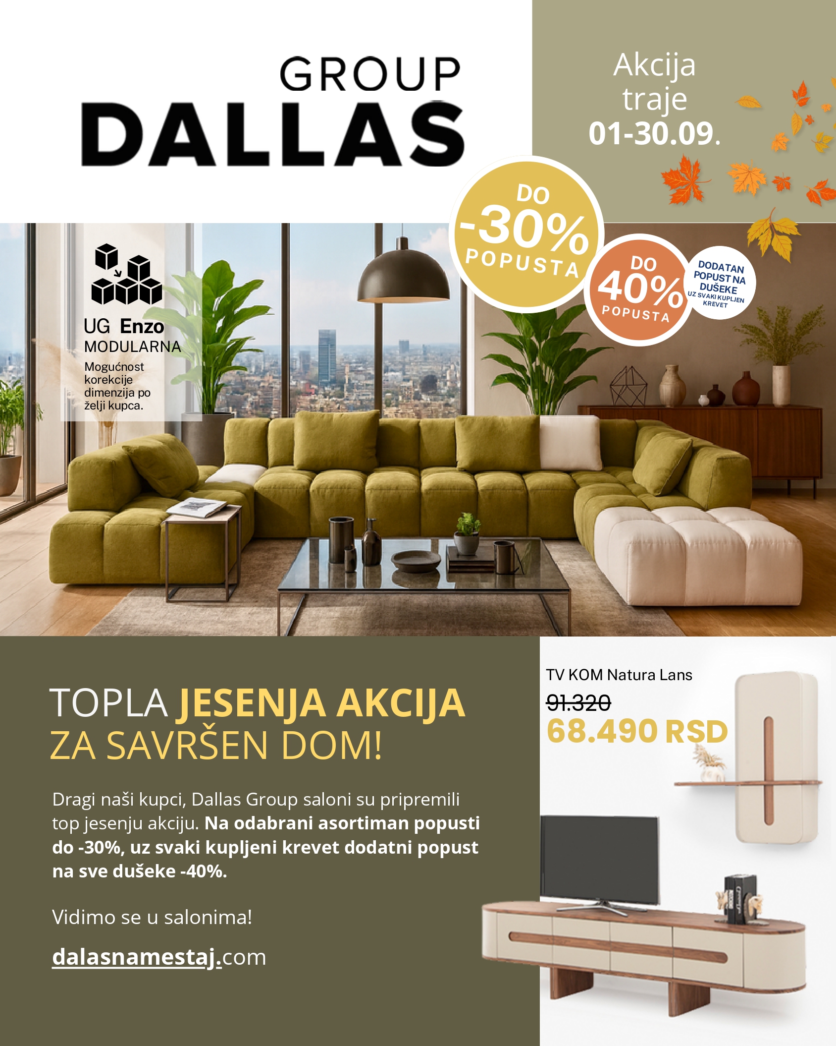 Dallas nameštaj katalog 1-30.9.2025.