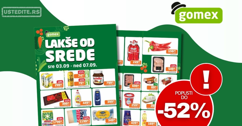 Gomex katalog LAKŠE OD SREDE 3-7.9.2025.
