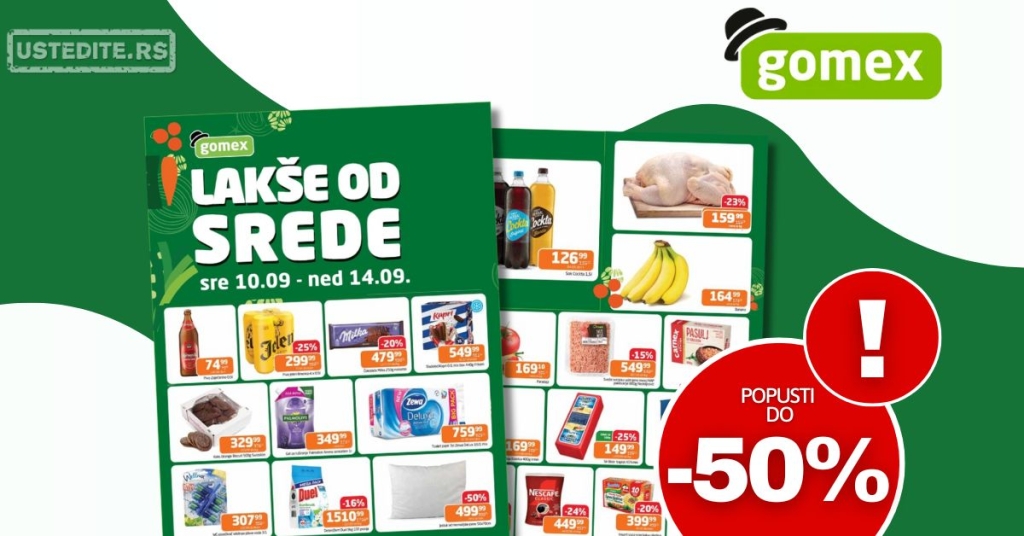 Gomex katalog LAKŠE OD SREDE 10-14.9.2025.