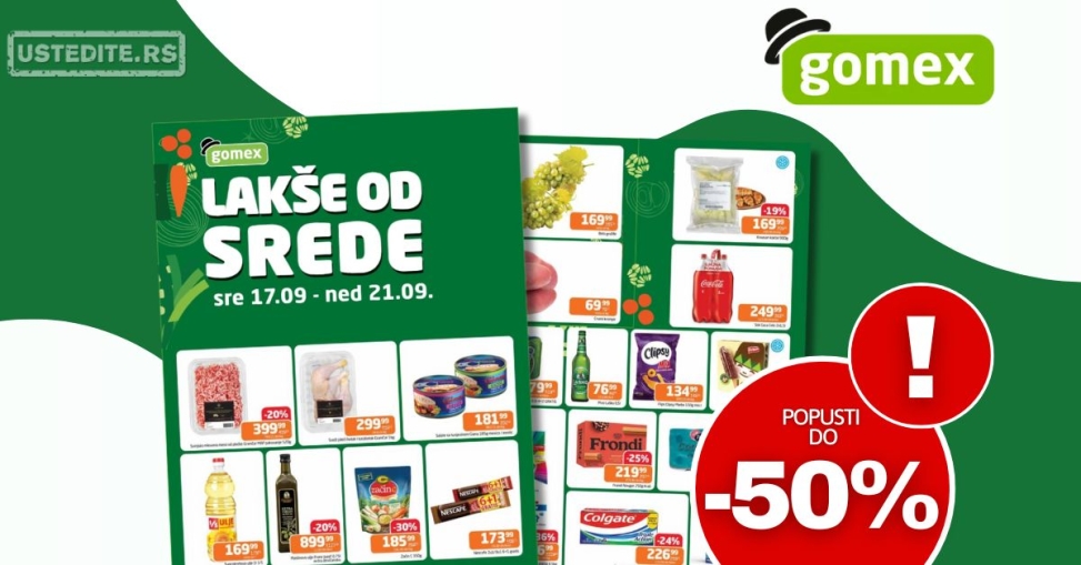 Gomex katalog LAKŠE OD SREDE 17-21.9.2025.