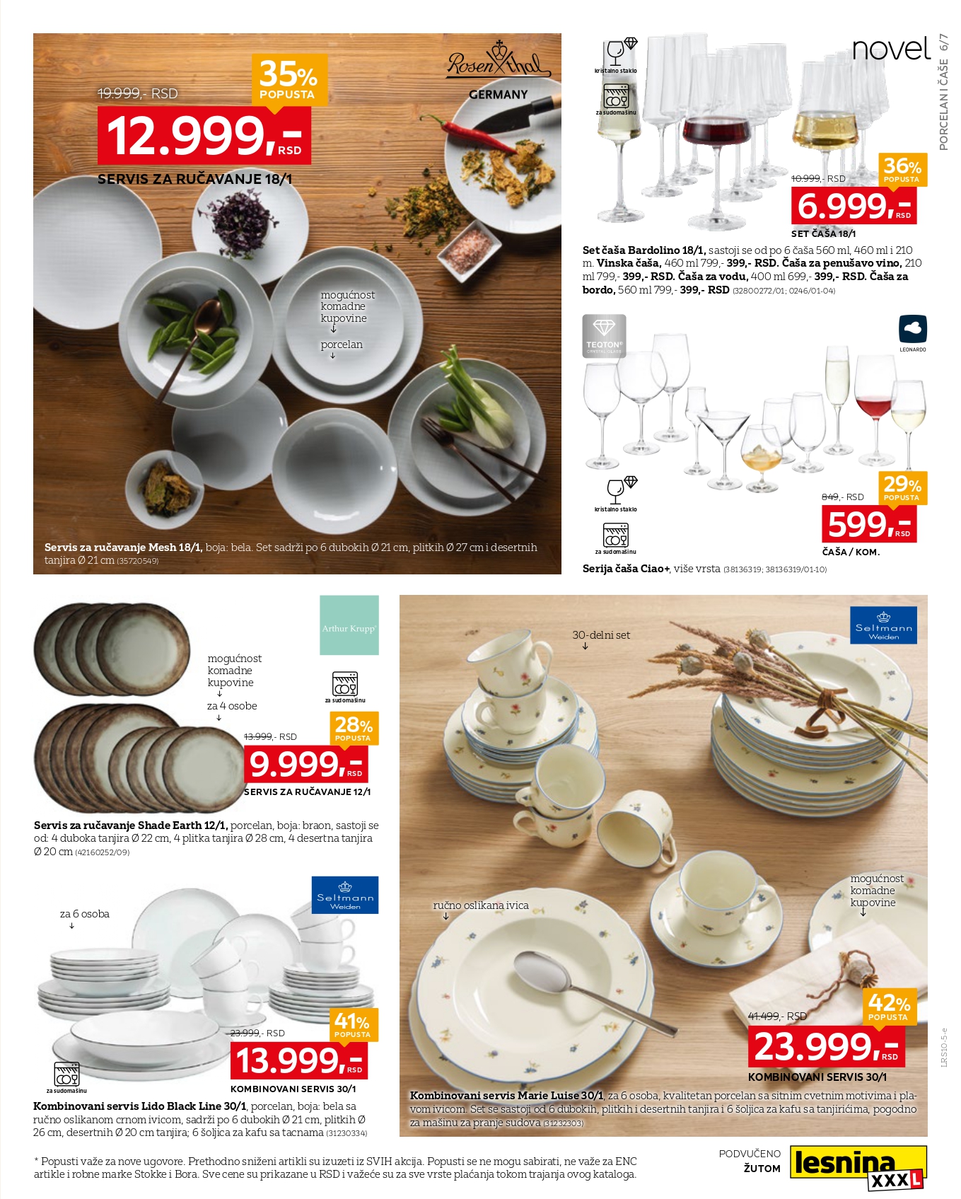 Lesnina XXXL katalog PORCELAN 29.9-26.10.2025.