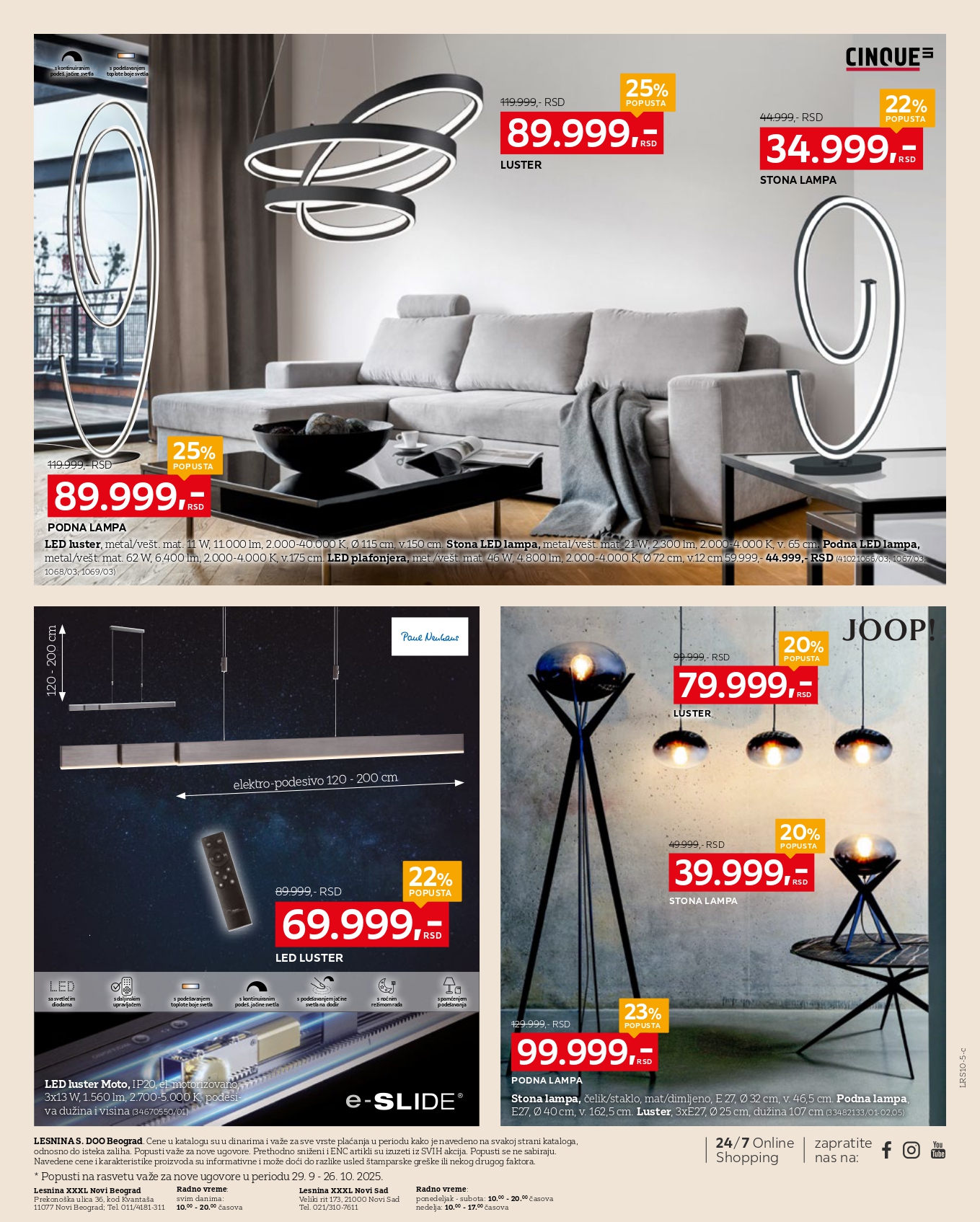 Lesnina XXXL katalog RASVETA 29.9-26.10.2025.