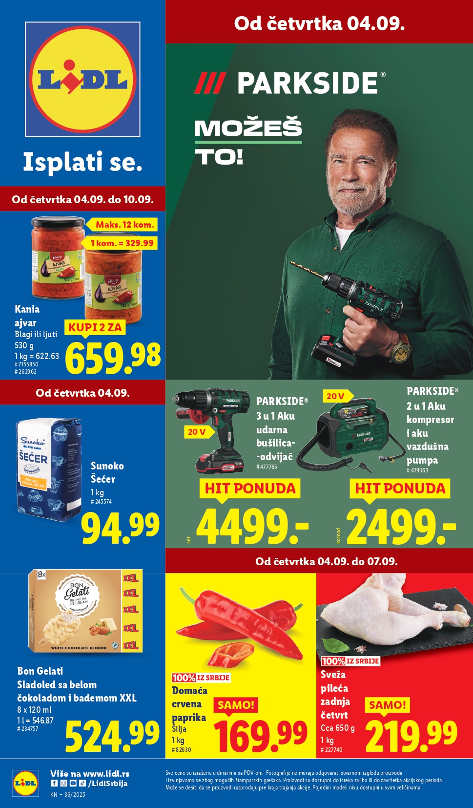 Lidl katalog PREHRANA 4-10.9.2025.