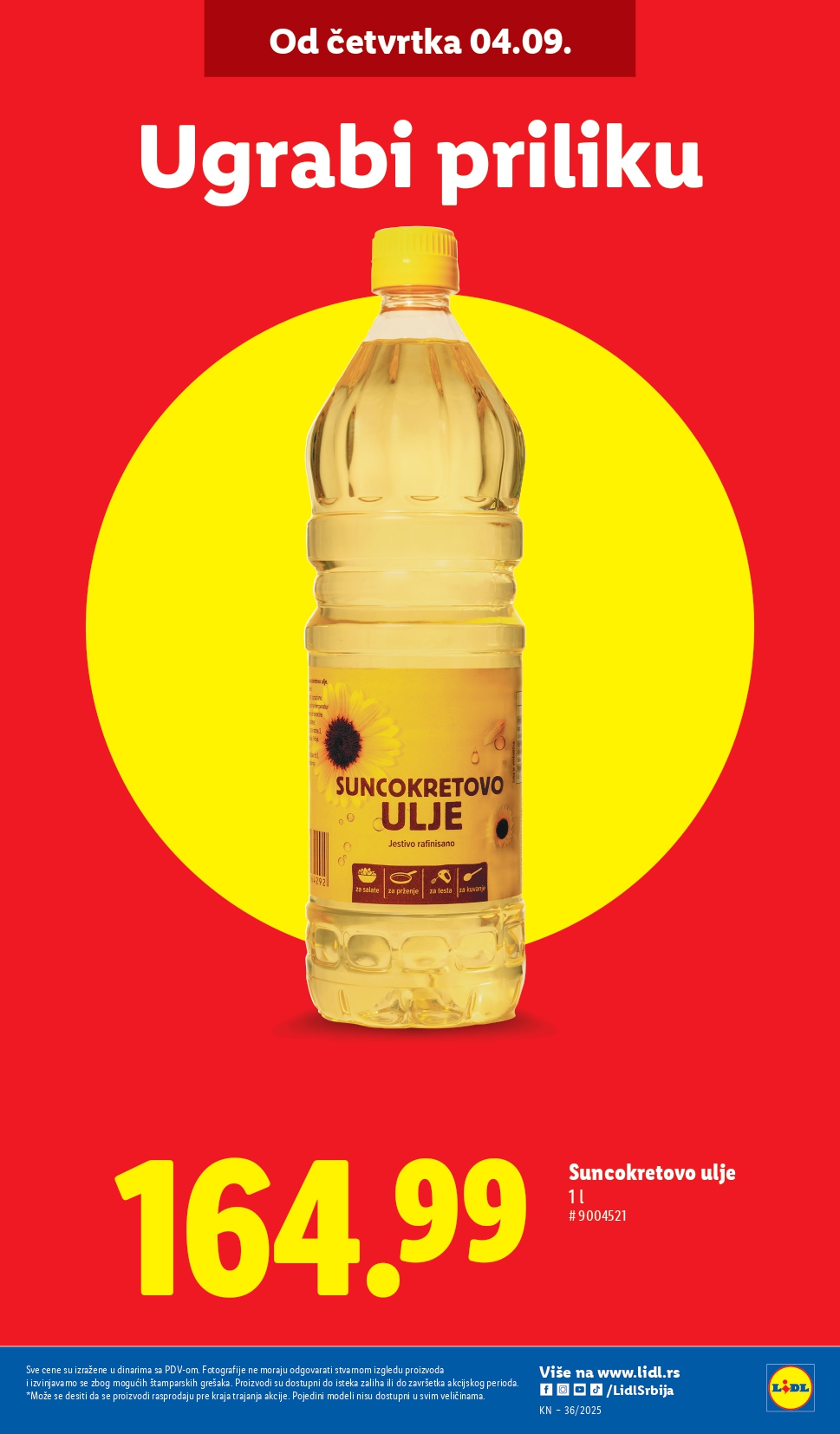Lidl katalog PREHRANA 4-10.9.2025.
