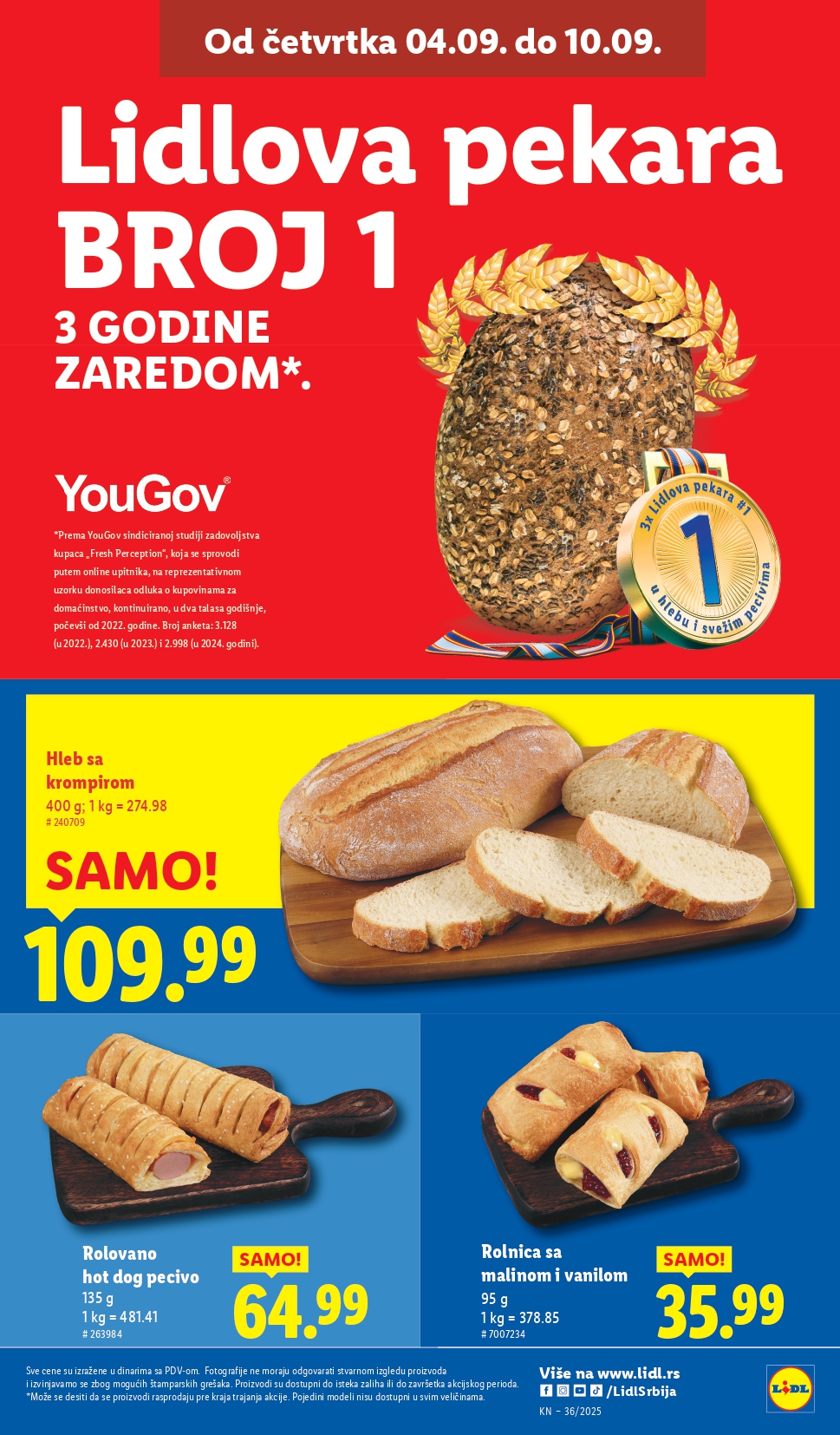 Lidl katalog PREHRANA 4-10.9.2025.