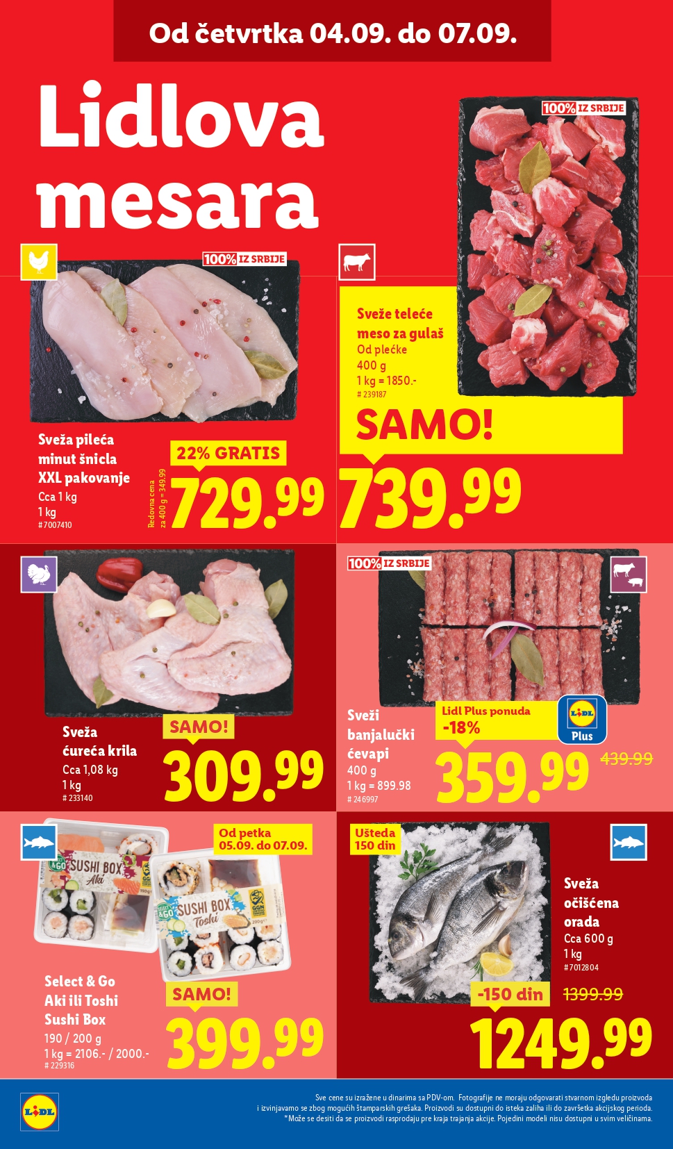 Lidl katalog PREHRANA 4-10.9.2025.