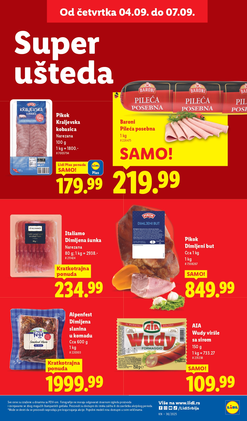 Lidl katalog PREHRANA 4-10.9.2025.