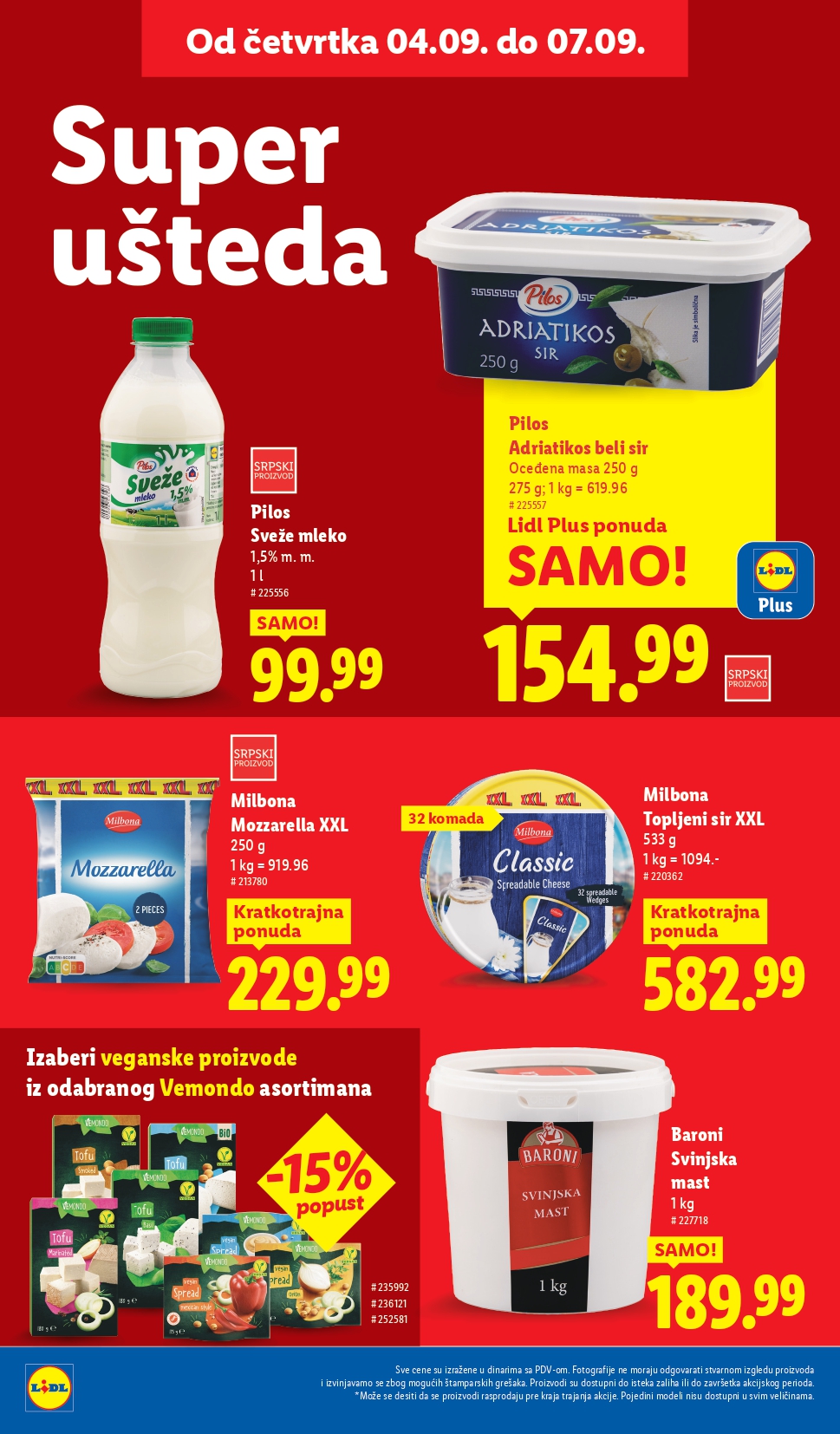 Lidl katalog PREHRANA 4-10.9.2025.