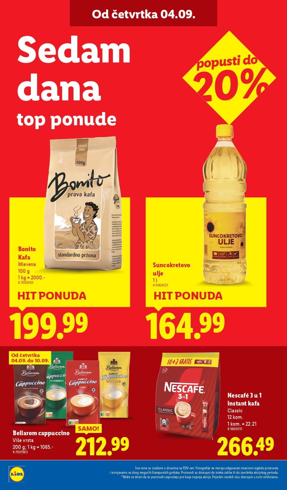 Lidl katalog PREHRANA 4-10.9.2025.