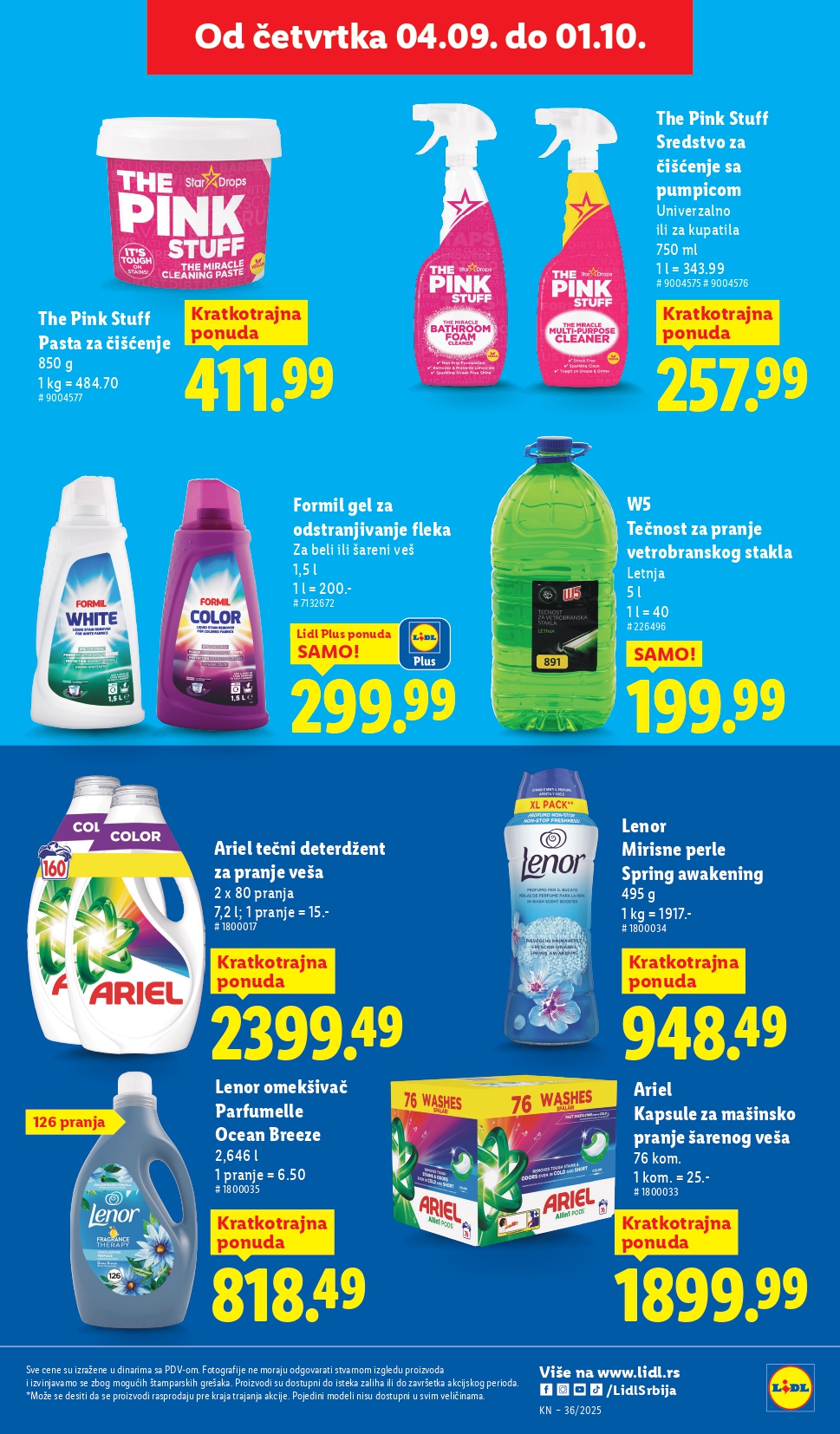 Lidl katalog PREHRANA 4-10.9.2025.