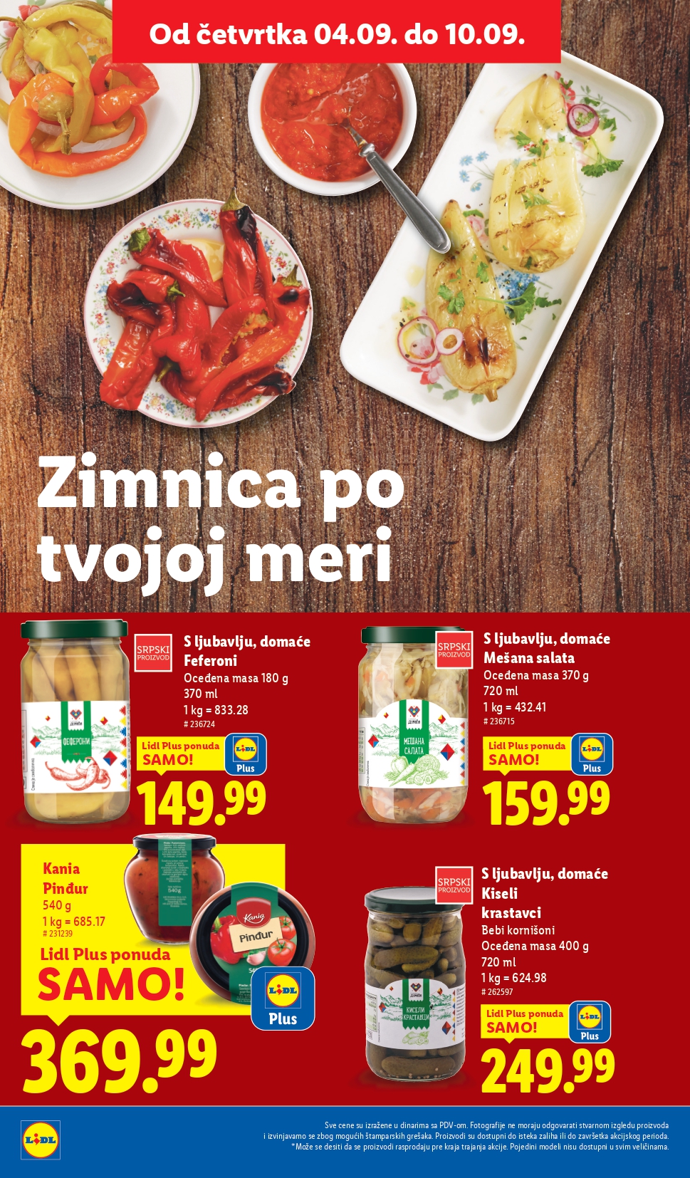 Lidl katalog PREHRANA 4-10.9.2025.