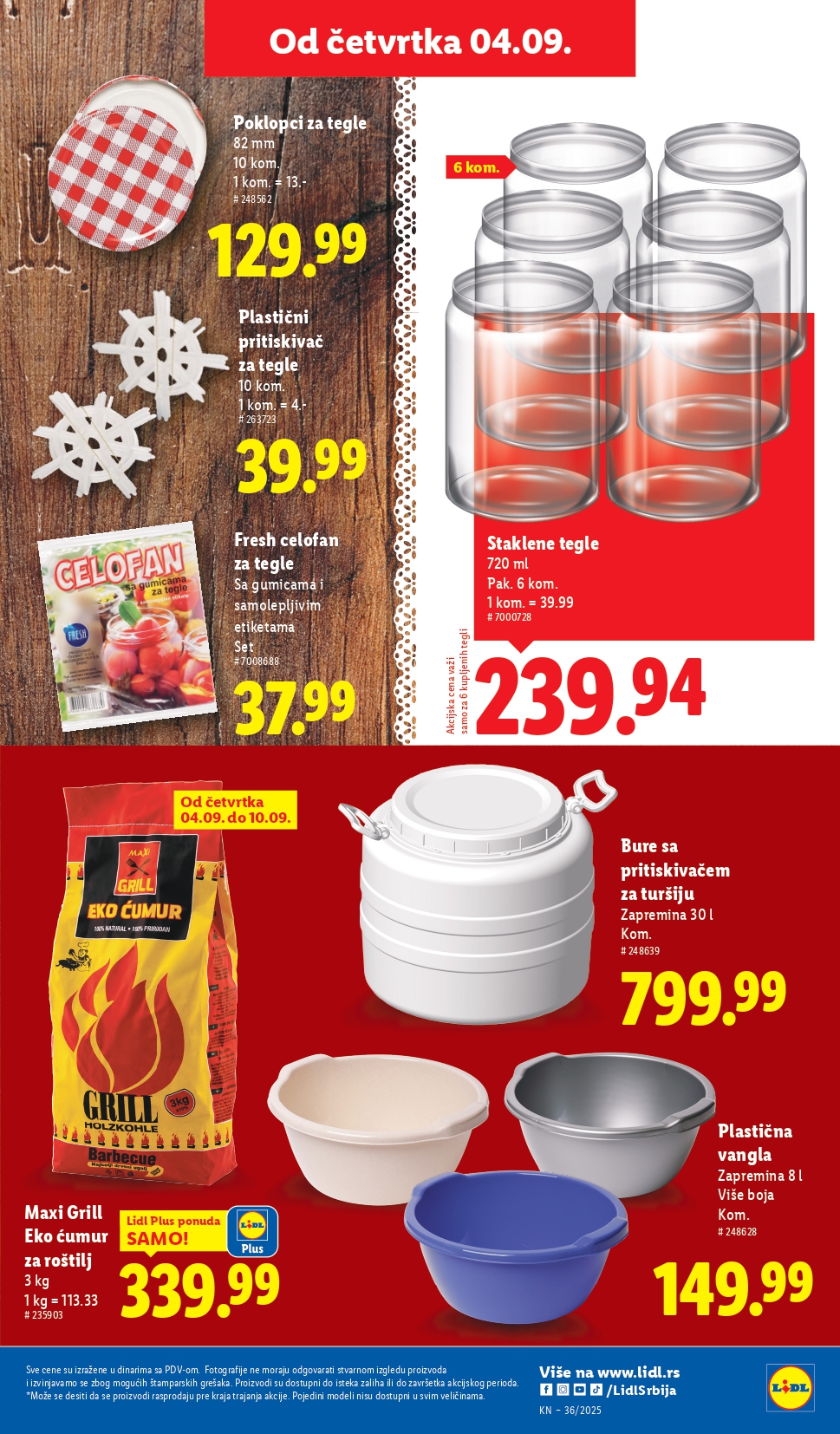 Lidl katalog PREHRANA 4-10.9.2025.