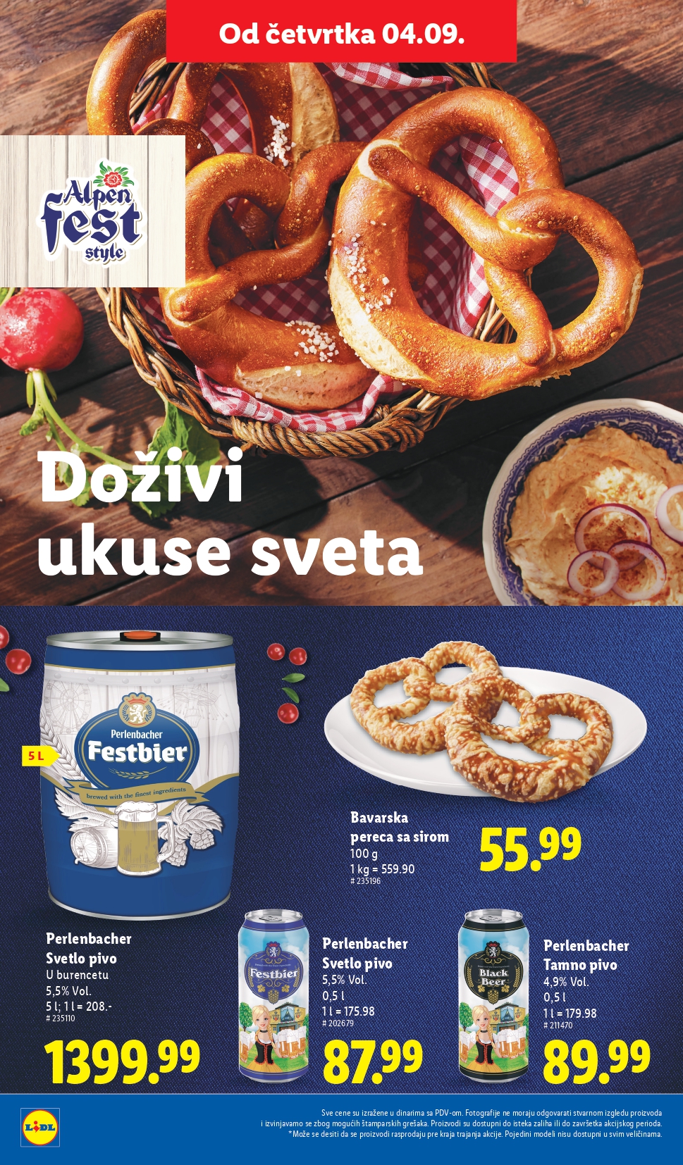 Lidl katalog PREHRANA 4-10.9.2025.