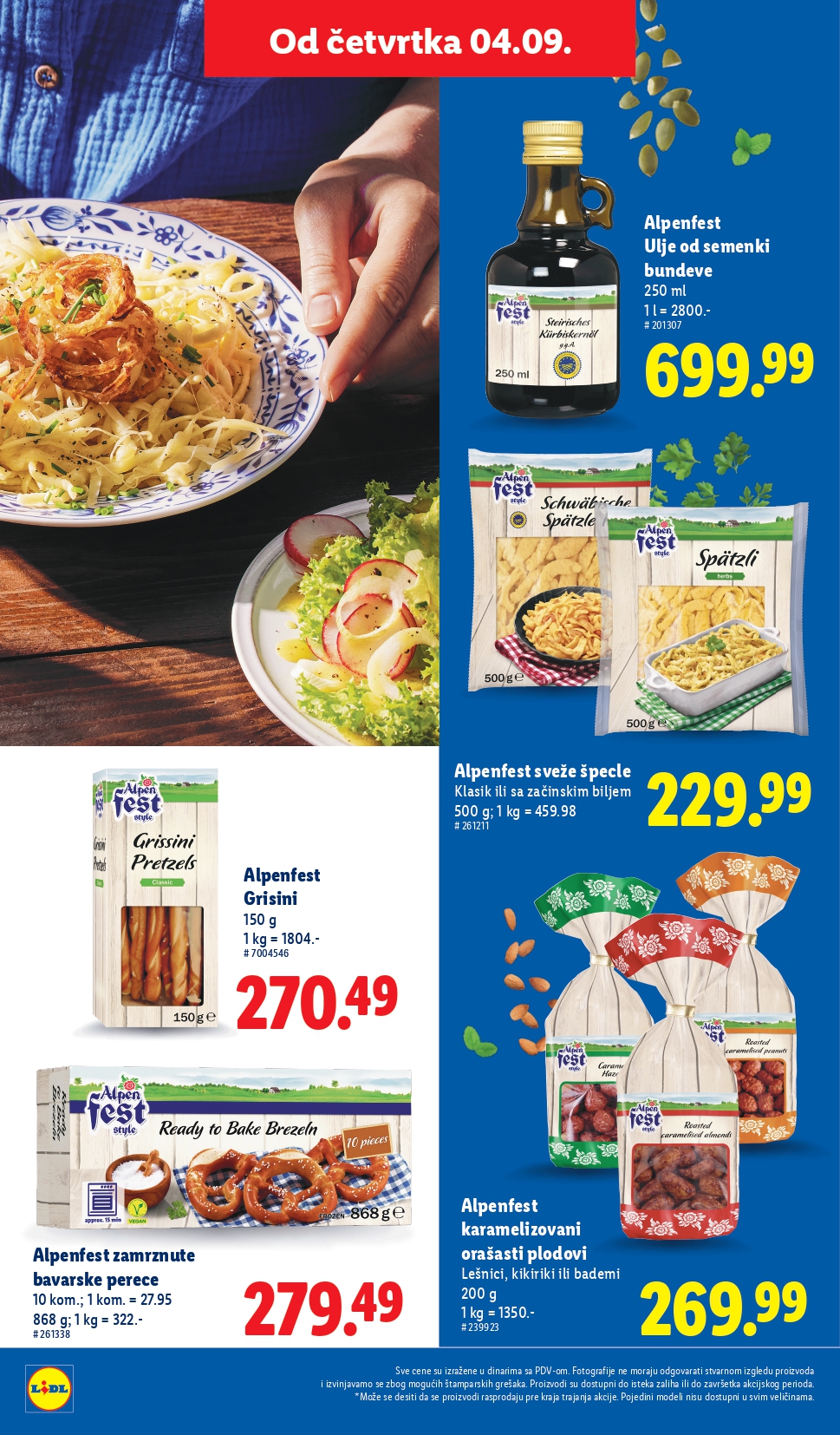 Lidl katalog PREHRANA 4-10.9.2025.