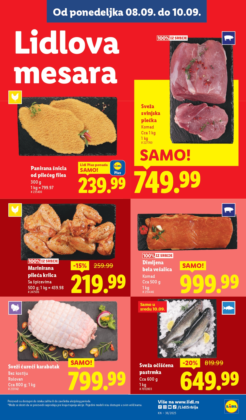 Lidl katalog PREHRANA 4-10.9.2025.