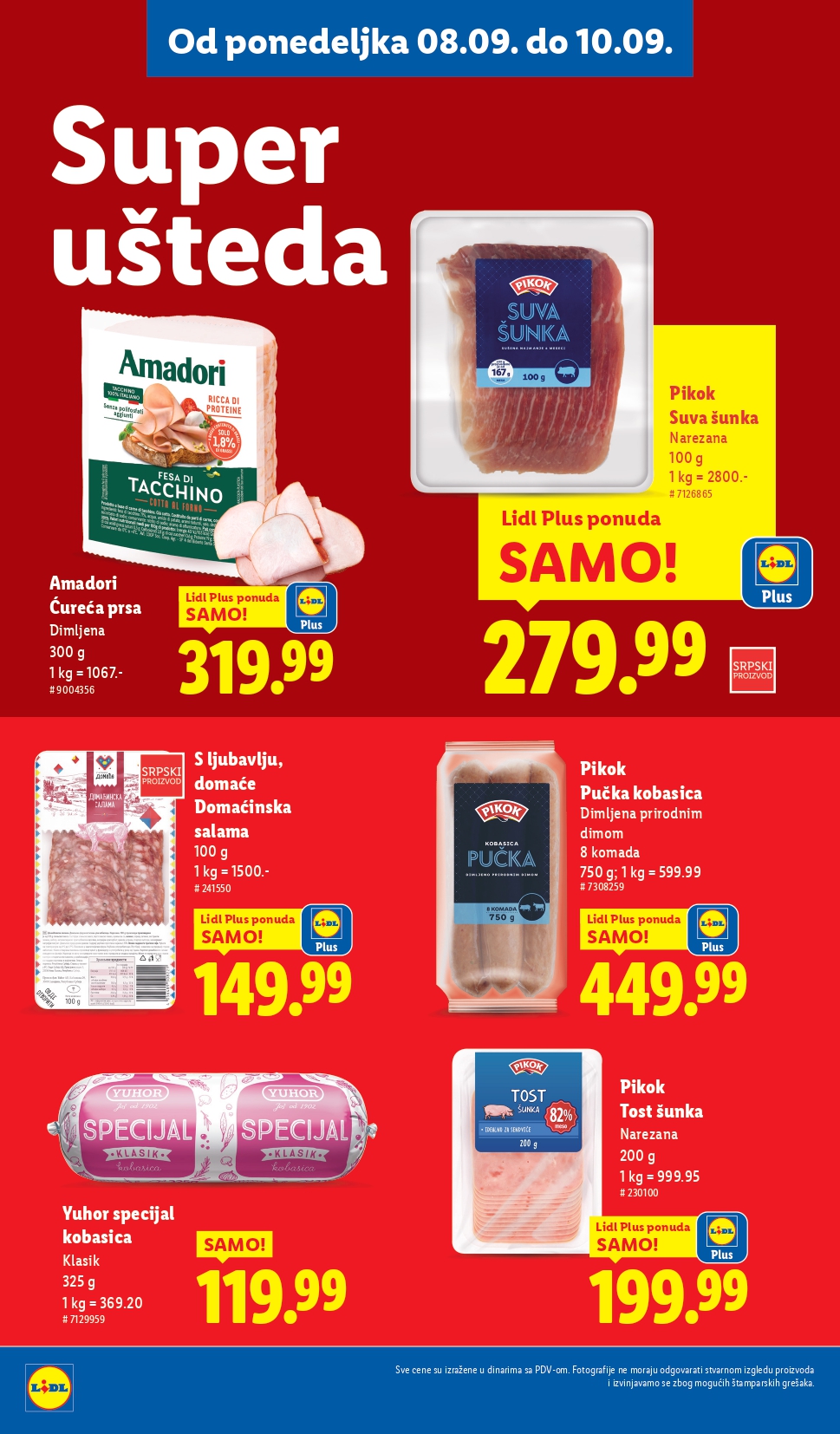 Lidl katalog PREHRANA 4-10.9.2025.