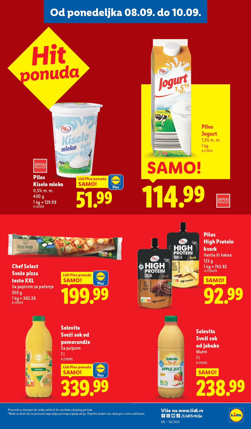 Lidl katalog PREHRANA 4-10.9.2025.