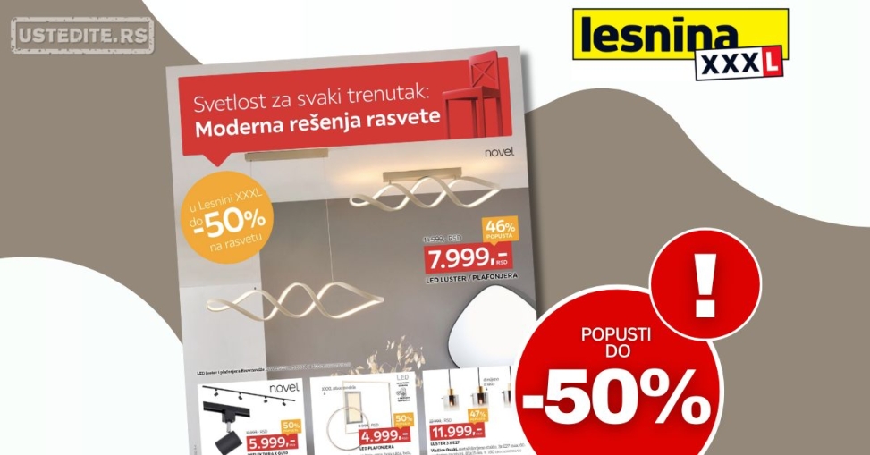 Lesnina XXXL katalog RASVETA 29.9-26.10.2025.