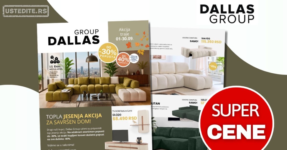 Dallas nameštaj katalog 1-30.9.2025.
