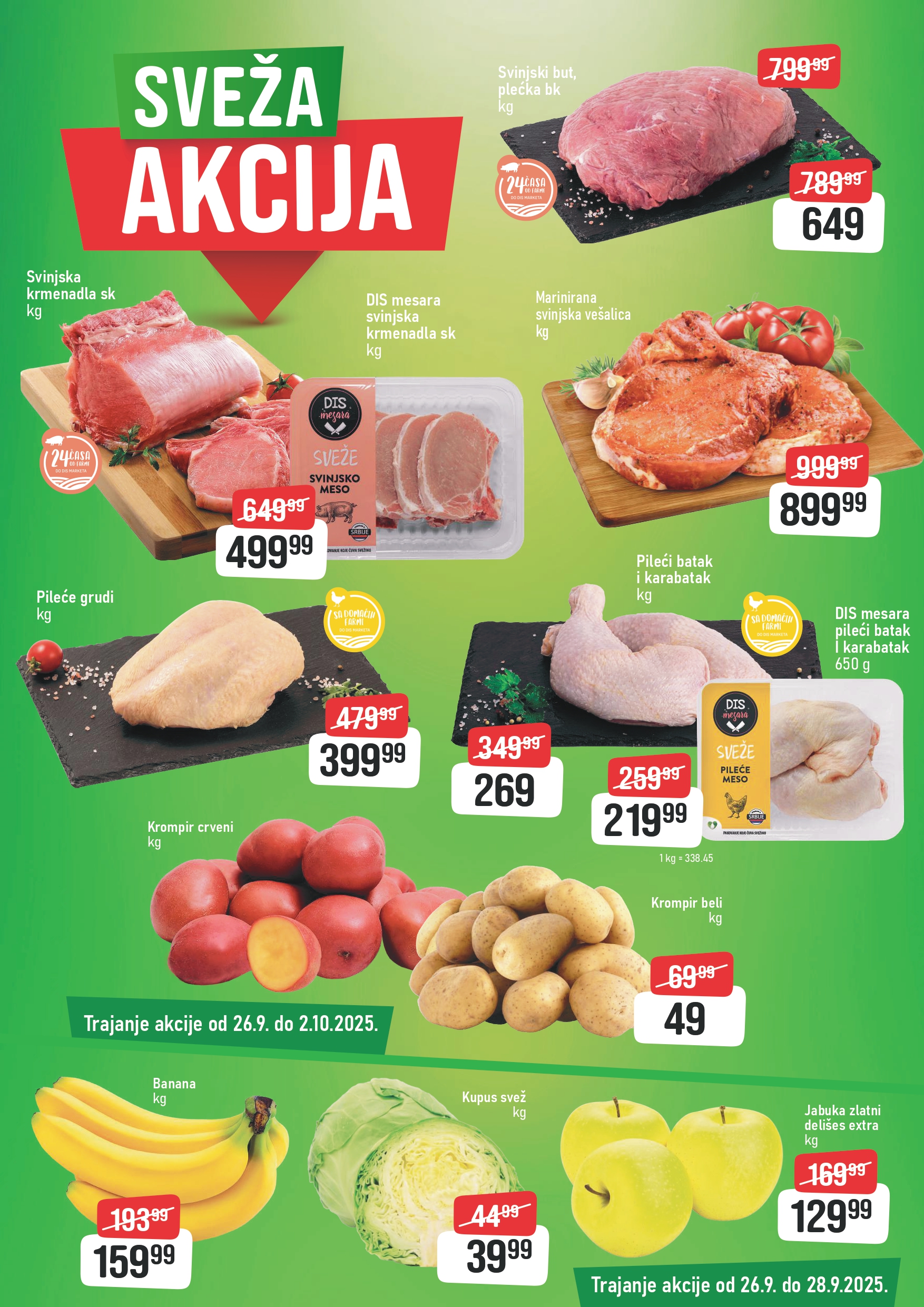 Dis SVEŽA AKCIJA 26-28.9.2025.