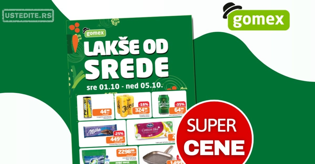 Gomex katalog LAKŠE OD SREDE 1-5.10.2025.