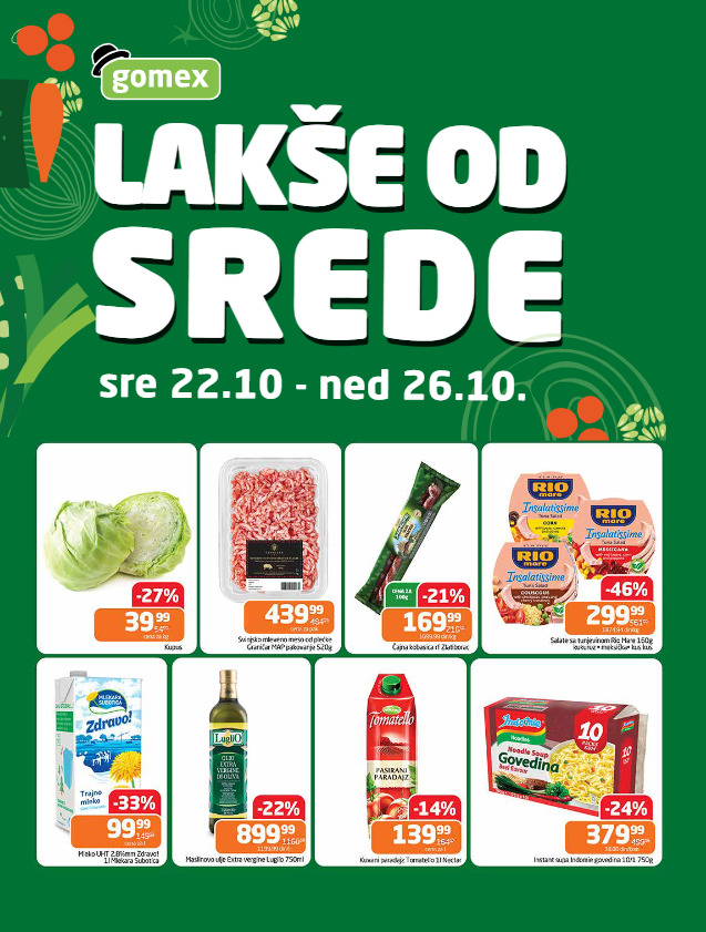Gomex katalog LAKŠE OD SREDE 22-26.10.2025.