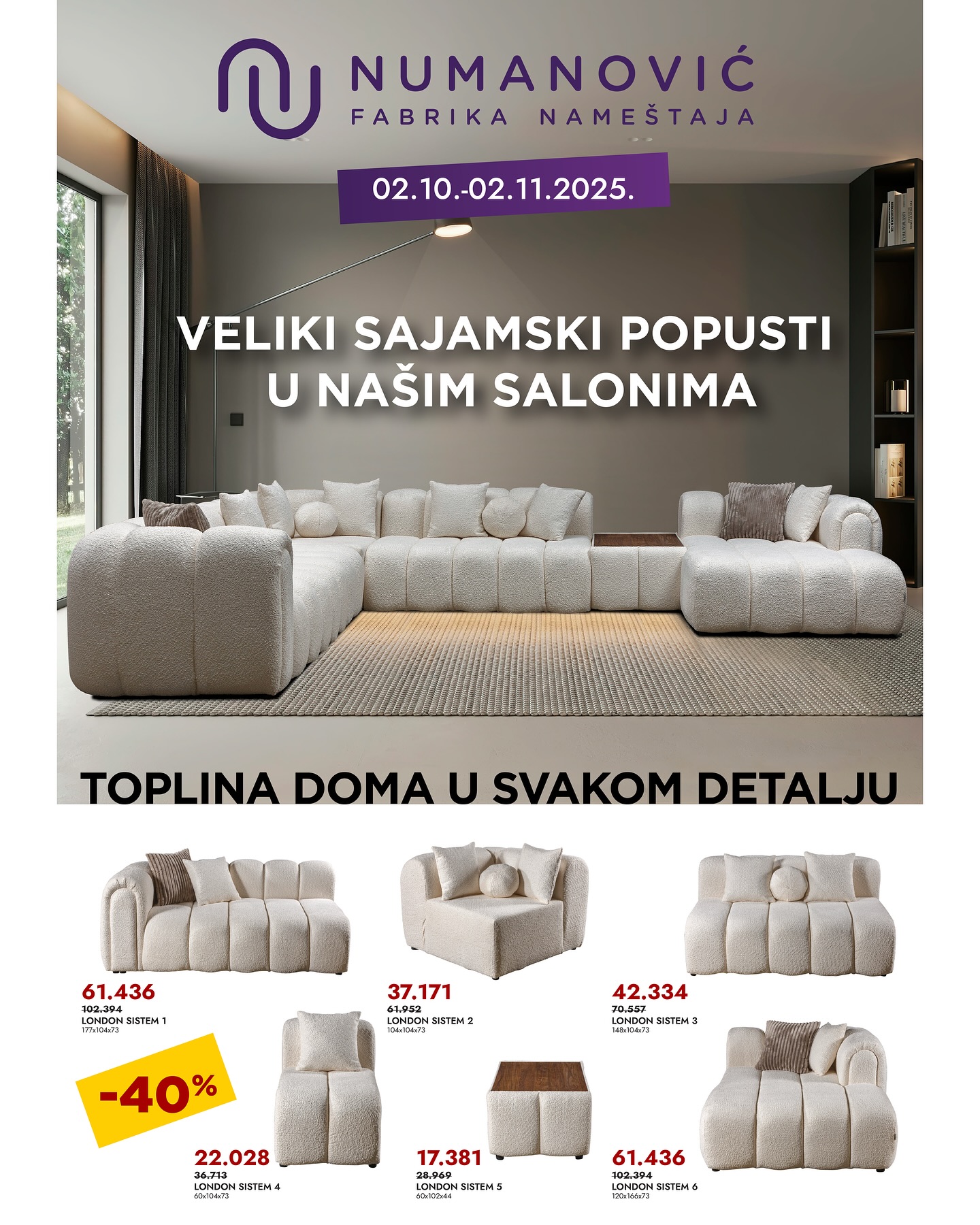 Numanović nameštaj katalog 2-2.10.2025.