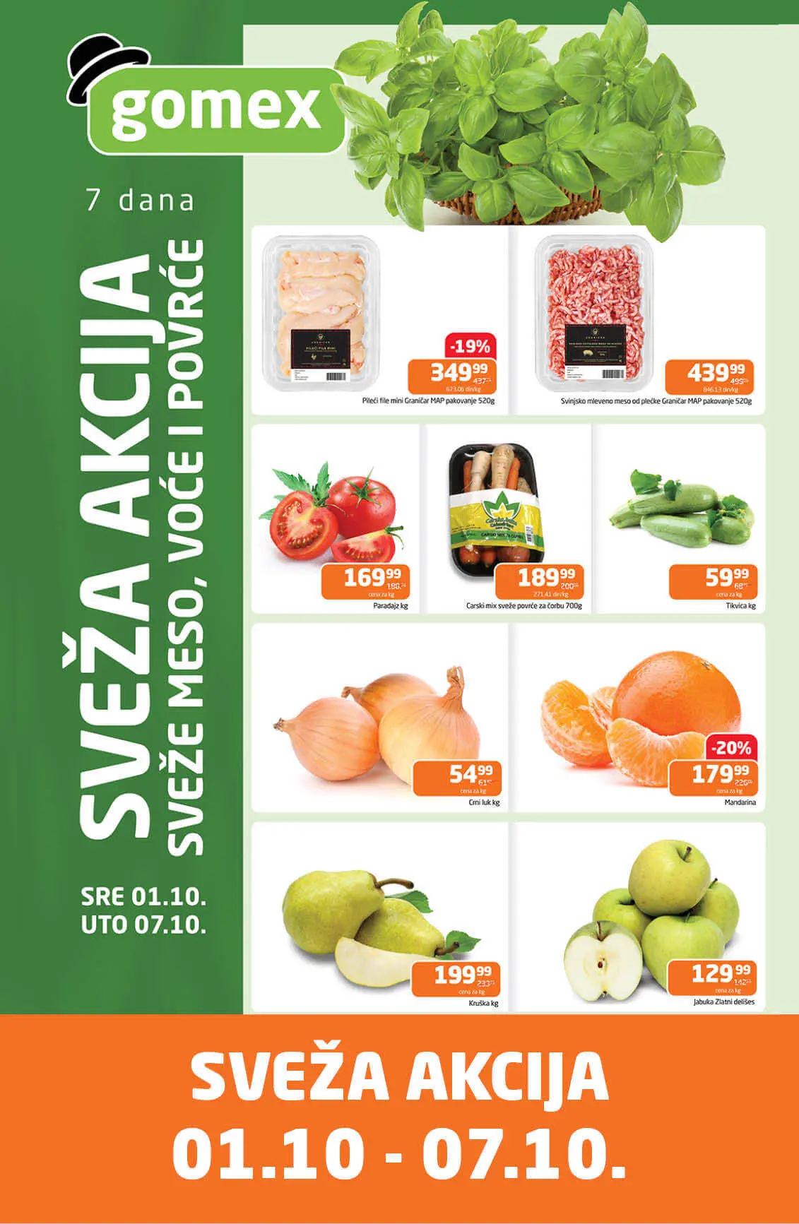 Gomex SVEŽA AKCIJA 1-7.10.2025.