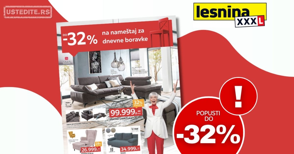 Lesnina XXXL katalog DNEVNE SOBE 13.10-2.11.2025.