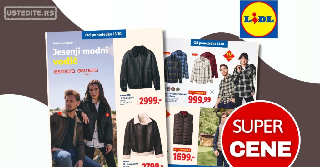 Lidl ODEĆA Jesenji trendovi 13-15.10.2025.