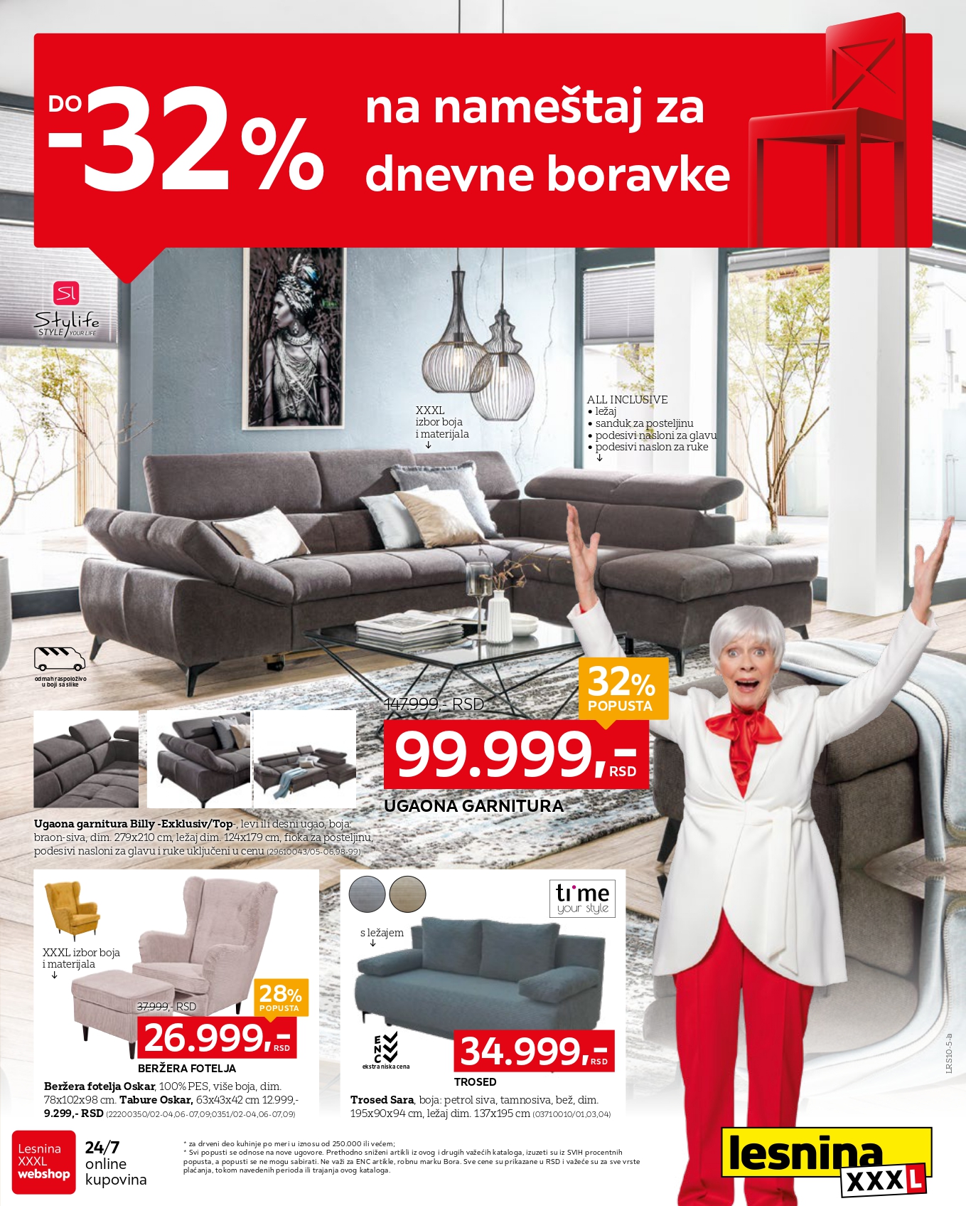 Lesnina XXXL katalog DNEVNE SOBE 13.10-2.11.2025.