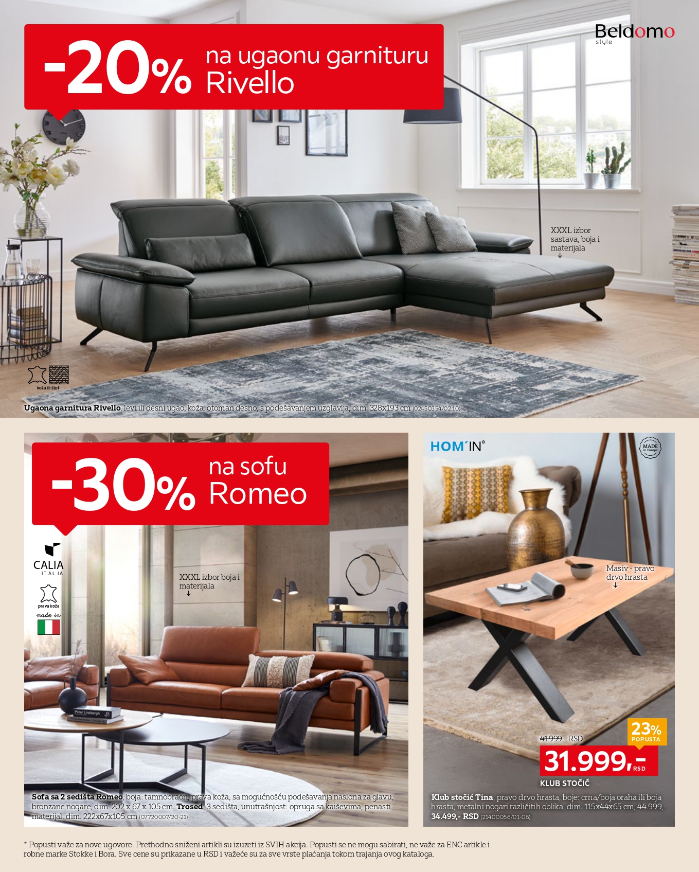 Lesnina XXXL katalog DNEVNE SOBE 13.10-2.11.2025.