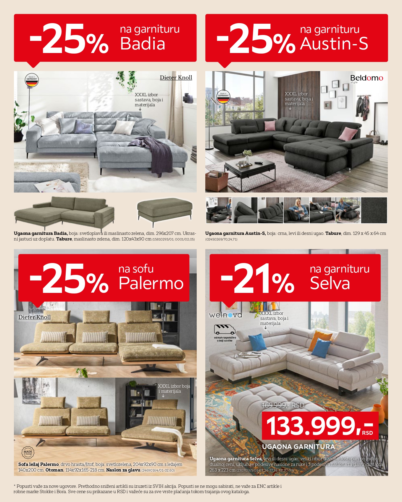 Lesnina XXXL katalog DNEVNE SOBE 13.10-2.11.2025.