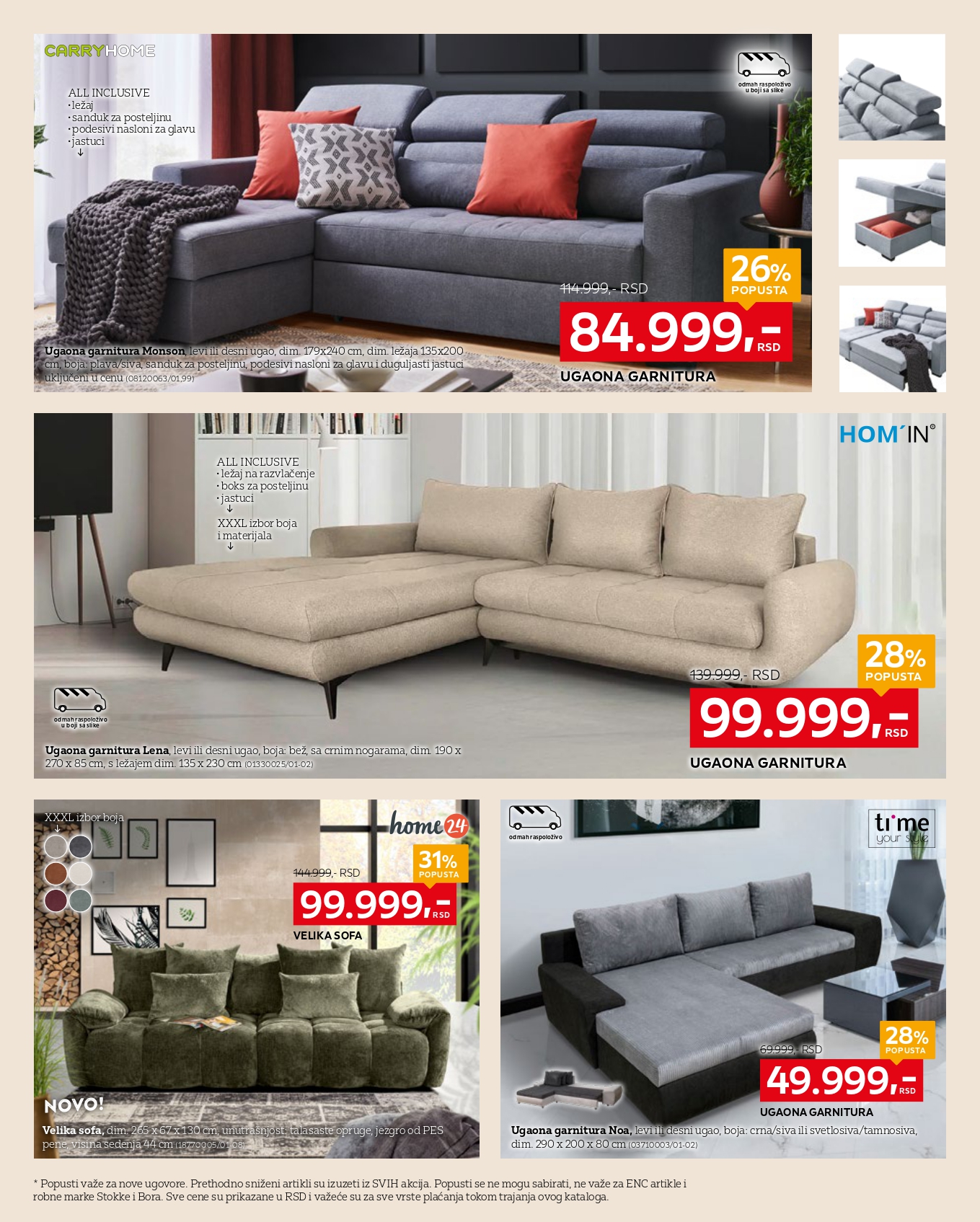 Lesnina XXXL katalog DNEVNE SOBE 13.10-2.11.2025.