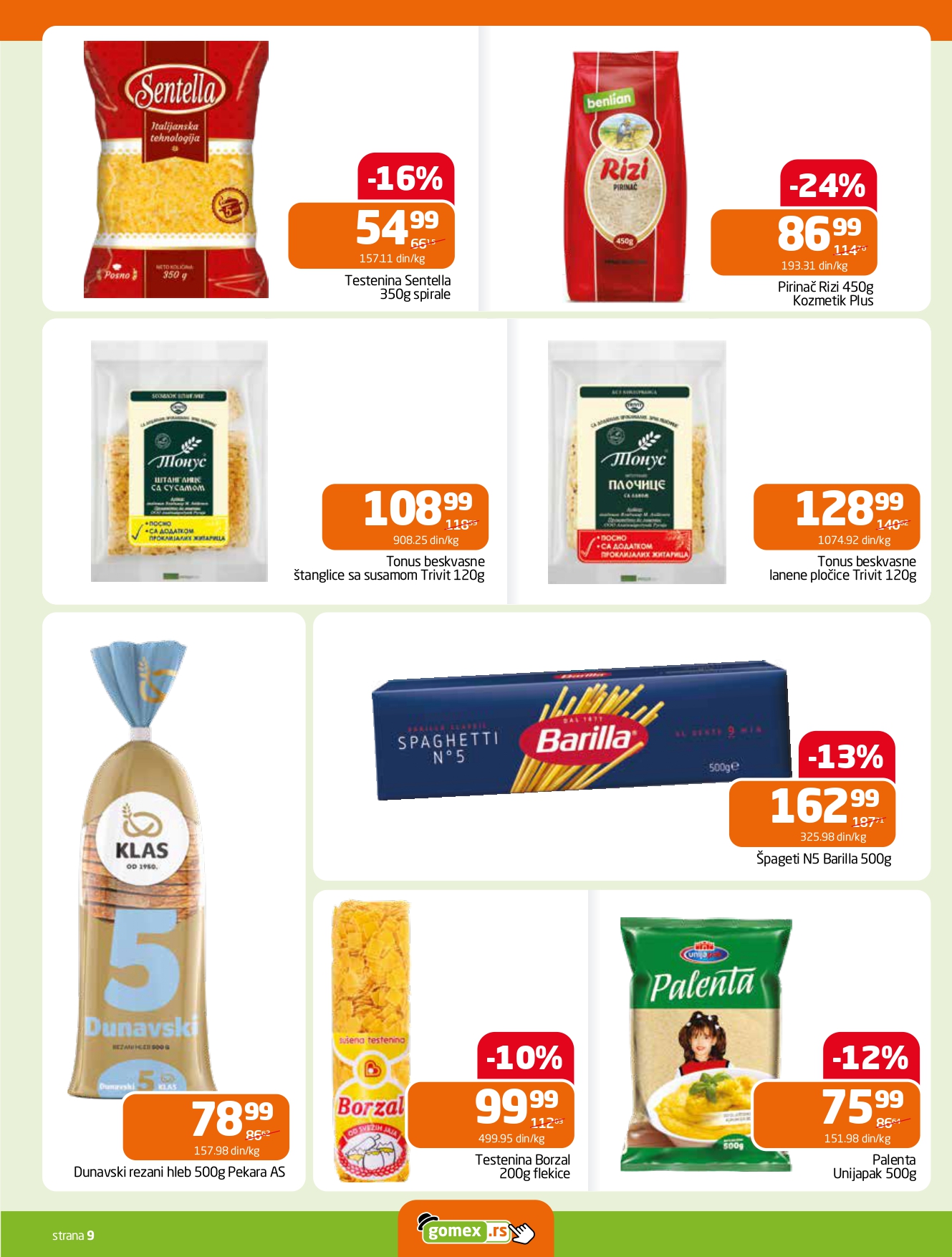 Gomex katalog AKCIJE IZ ŠEŠIRA 22.10-4.11.2025.