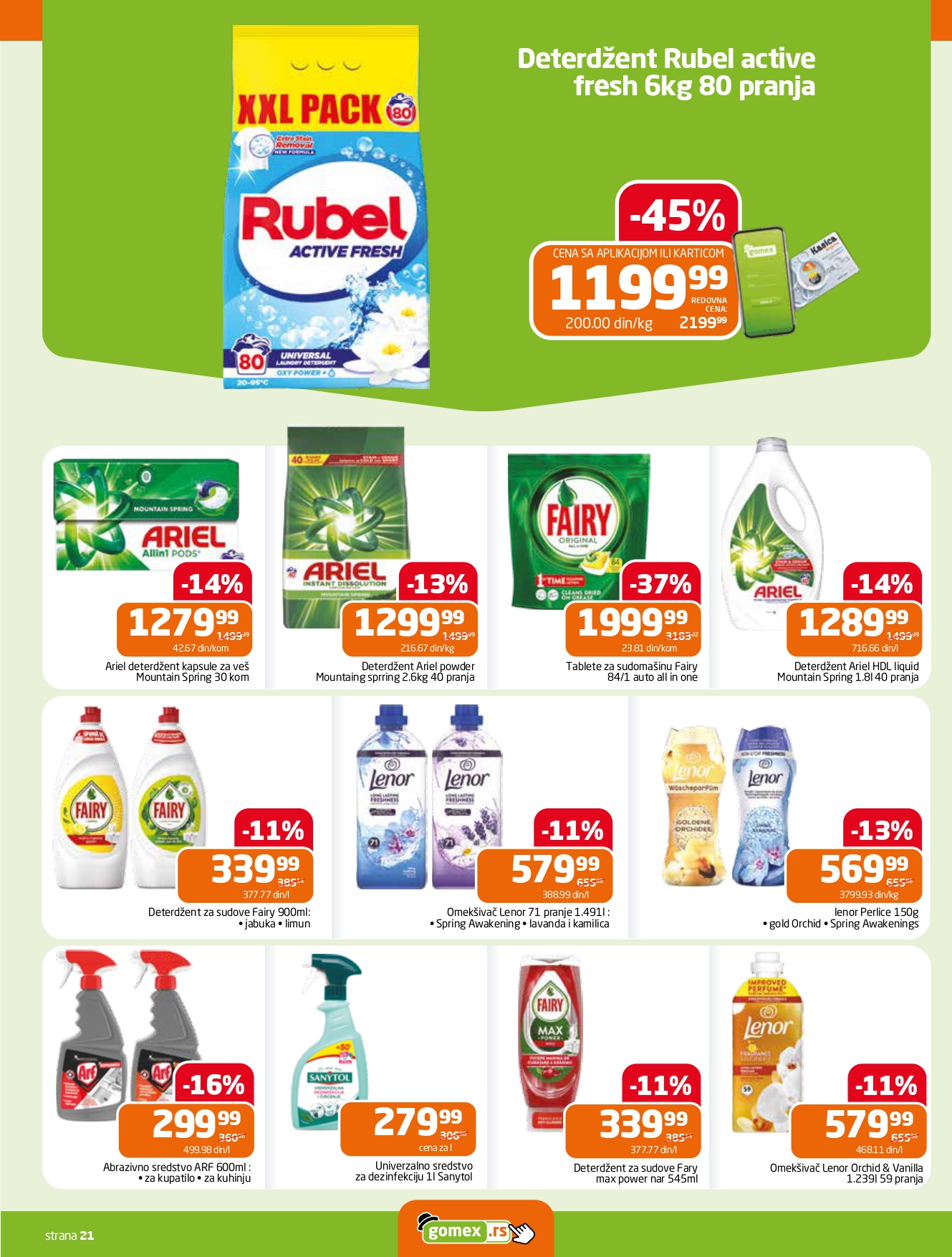 Gomex katalog AKCIJE IZ ŠEŠIRA 22.10-4.11.2025.