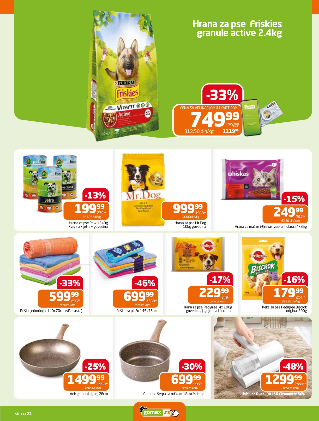 Gomex katalog AKCIJE IZ ŠEŠIRA 22.10-4.11.2025.