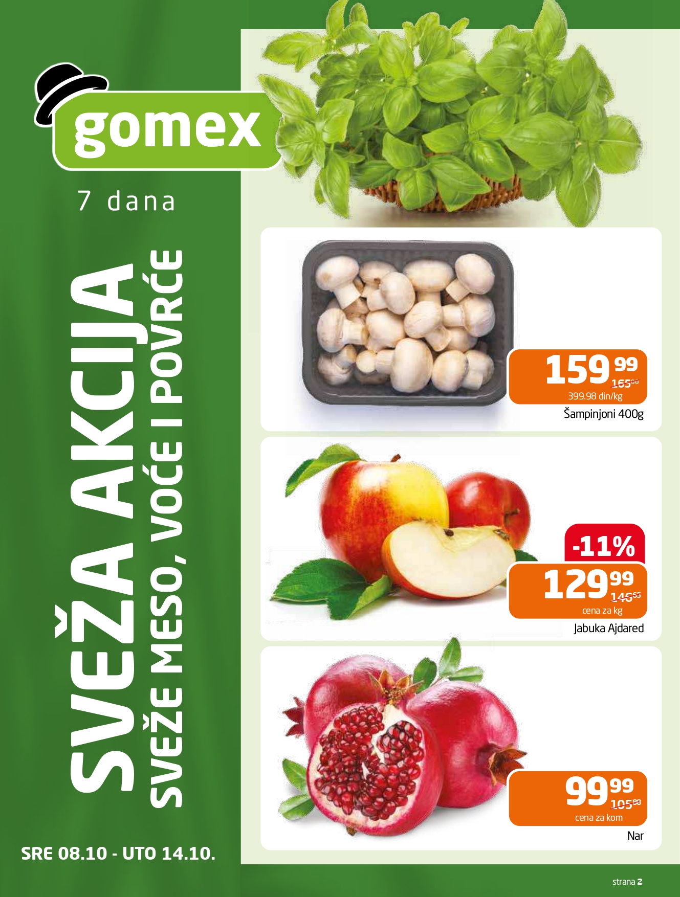Gomex katalog AKCIJE IZ ŠEŠIRA 8-21.10.2025.