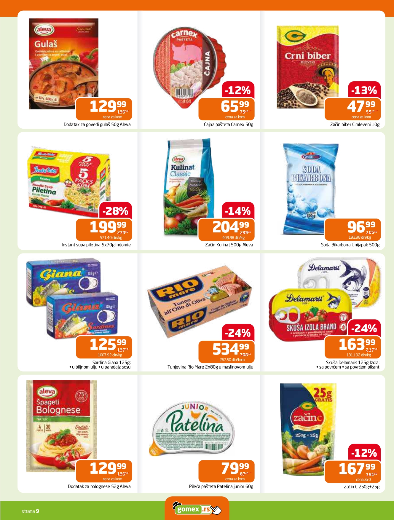 Gomex katalog AKCIJE IZ ŠEŠIRA 8-21.10.2025.