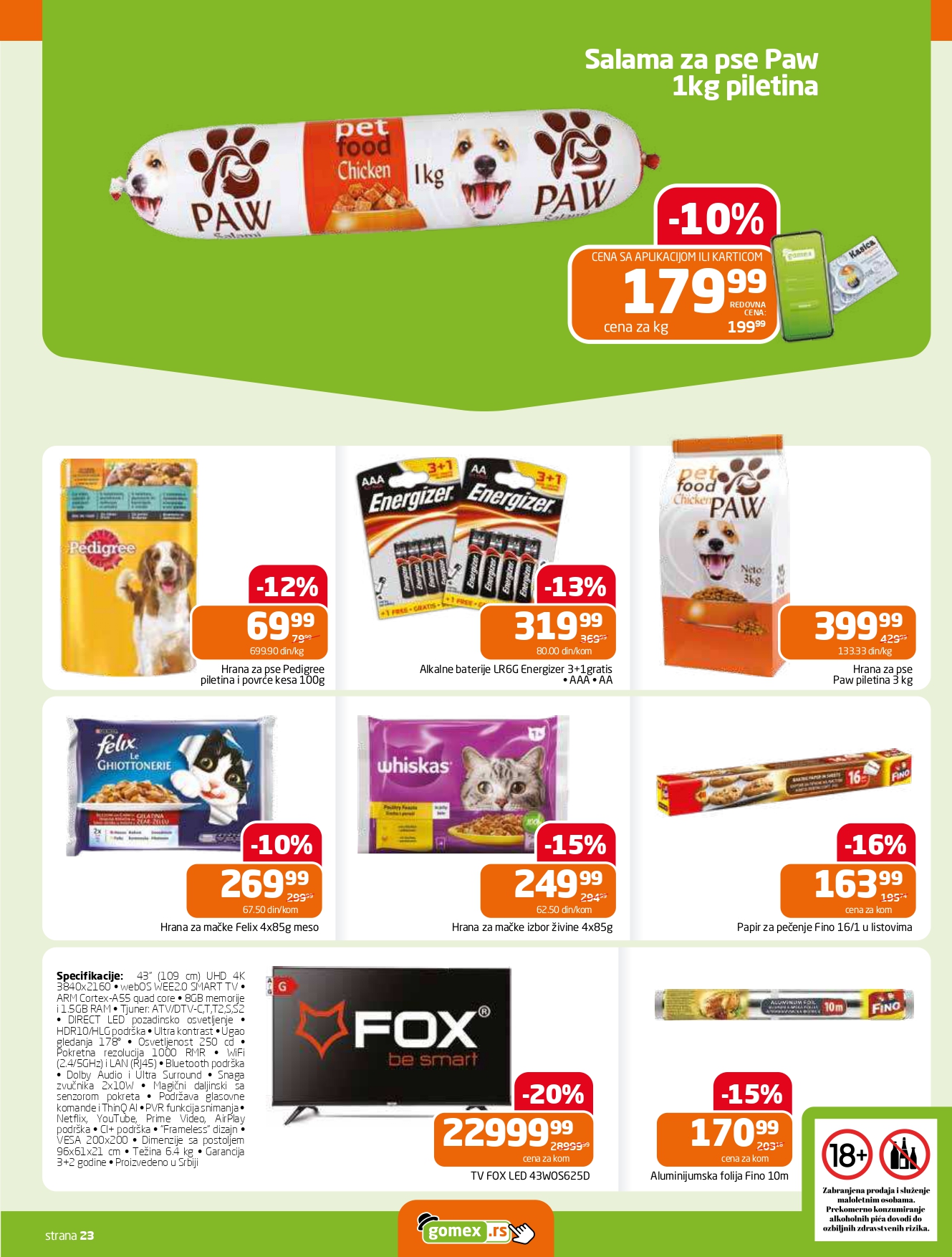 Gomex katalog AKCIJE IZ ŠEŠIRA 8-21.10.2025.