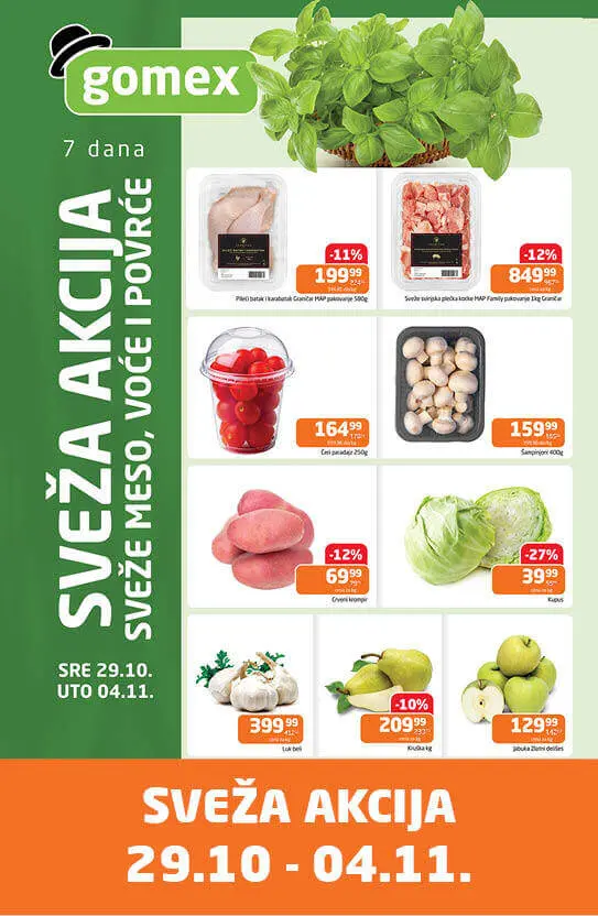 Gomex SVEŽA AKCIJA 29.10-4.11.2025.