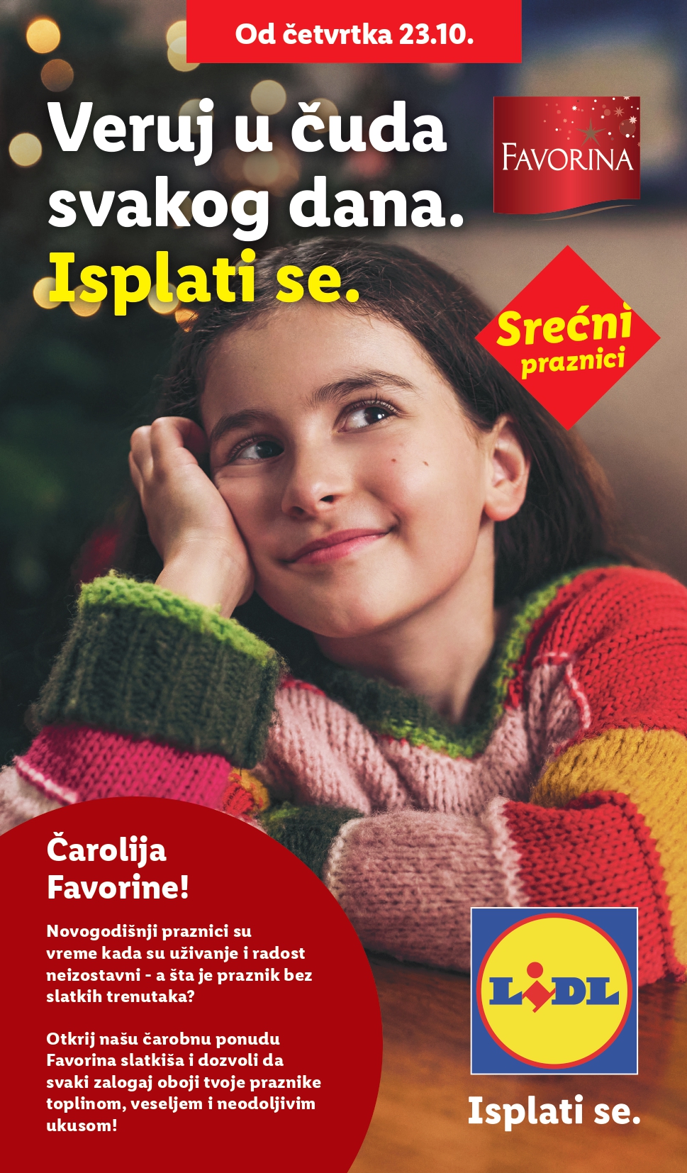 Lidl katalog – Favorina slatkiši, praznična ponuda i popusti od 23.10.2025.