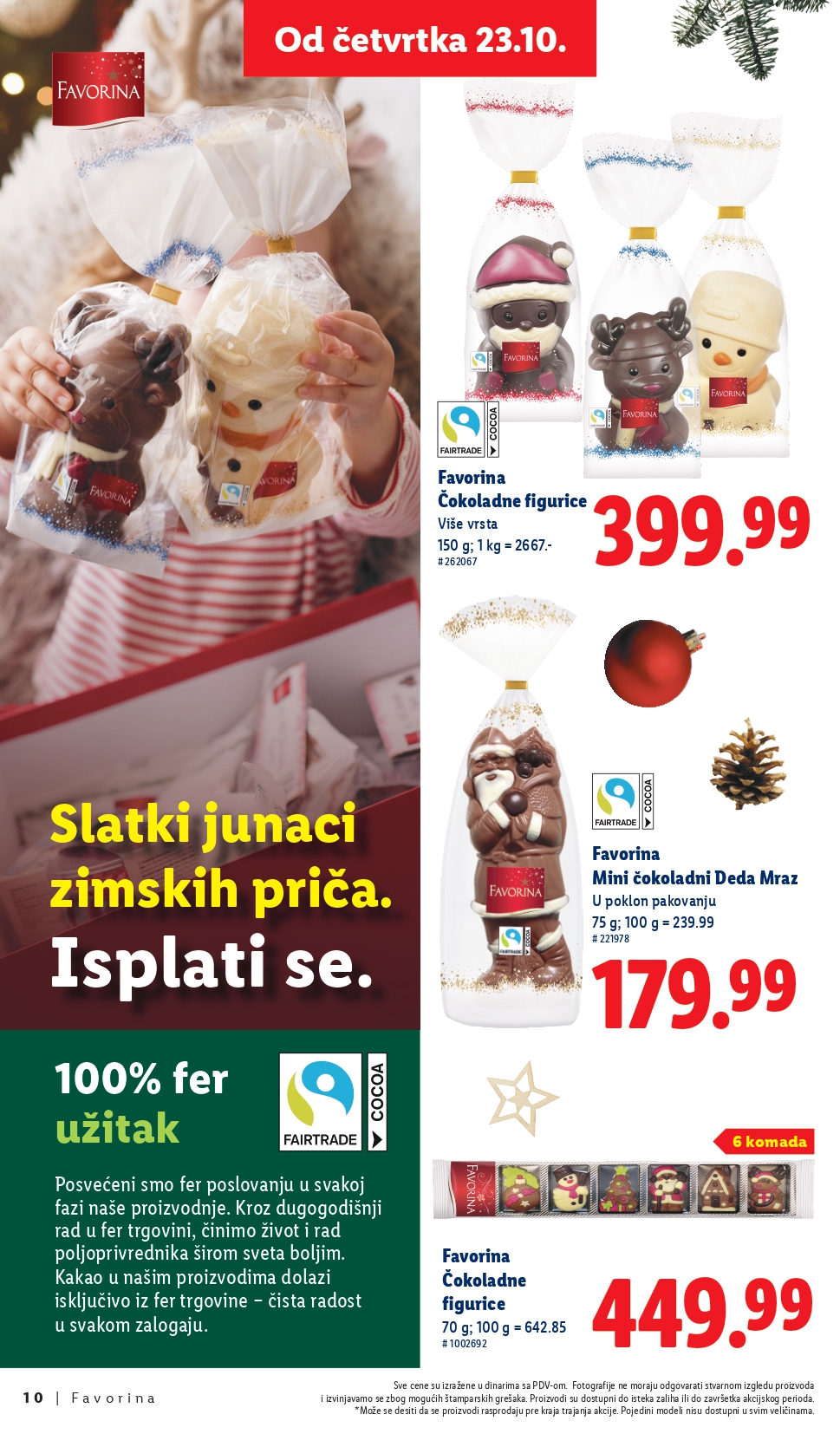 Lidl katalog – Favorina slatkiši, praznična ponuda i popusti od 23.10.2025.