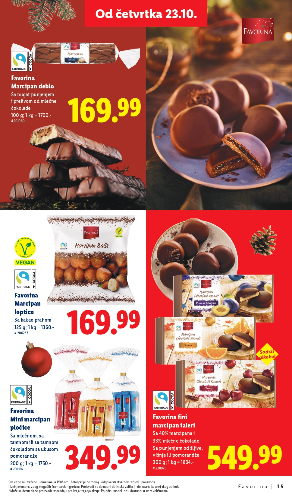Lidl katalog – Favorina slatkiši, praznična ponuda i popusti od 23.10.2025.
