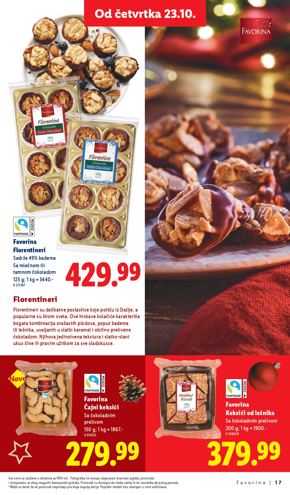 Lidl katalog – Favorina slatkiši, praznična ponuda i popusti od 23.10.2025.
