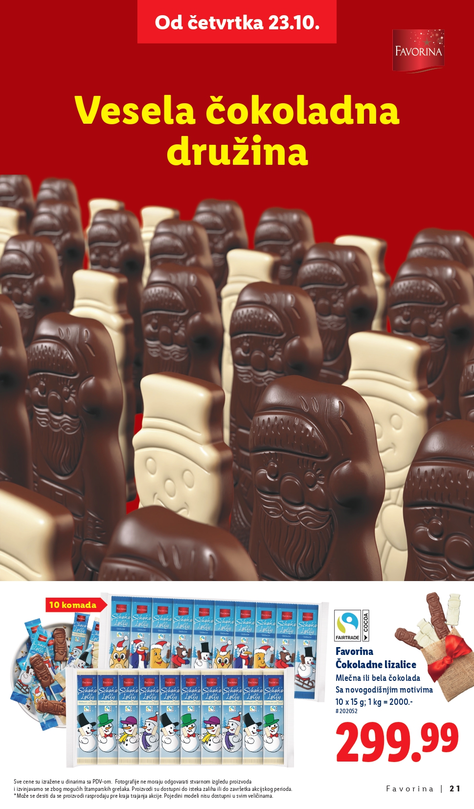 Lidl katalog – Favorina slatkiši, praznična ponuda i popusti od 23.10.2025.